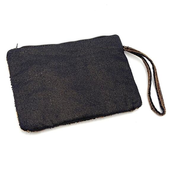 CHICO's Wristlet Clutch 100% cotton studded boho - Picture 5 of 9